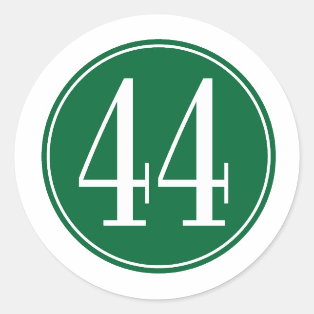 44 Grüner Kreis Runder Aufkleber (Vorderseite)