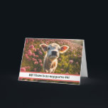 44. Happy Birthday Funny Custom Cow Card Feiertagskarte<br><div class="desc">Eine niedliche 44. Geburtstagskarte mit einem Lieblingstier,  der den Stier in ihrem Alter anruft,  denn sie sehen für so viele Jahre viel zu gut aus!</div>