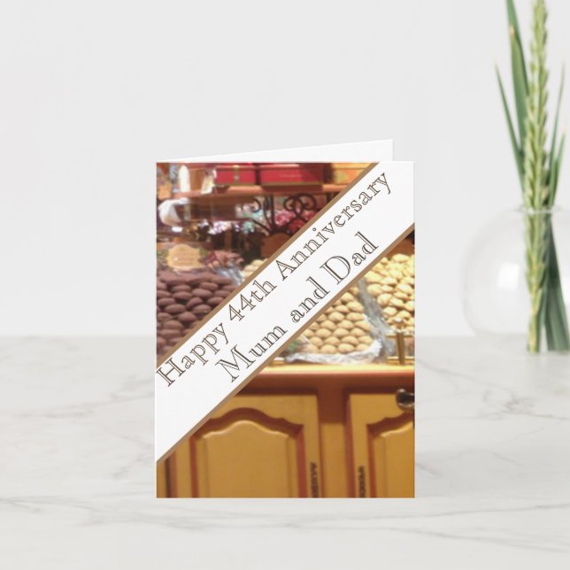 44. Hochzeitstag Karte (Vorderseite)