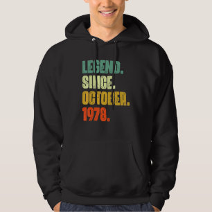 44 Jahre alte Legende seit Oktober 1978 44. Geburt Hoodie