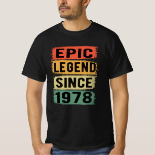 44 Jahre alter Tag 1978 Epische Legende 44. Geburt T-Shirt