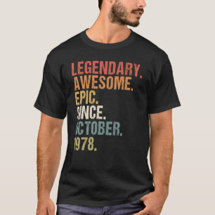 44 Jahre alter Witz Phantastisch seit Oktober 1978 T-Shirt