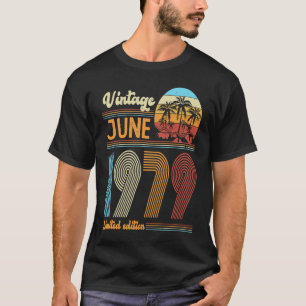 44 Jahre Vintager Geburtstag Juni 1979 Frauen Männ T-Shirt