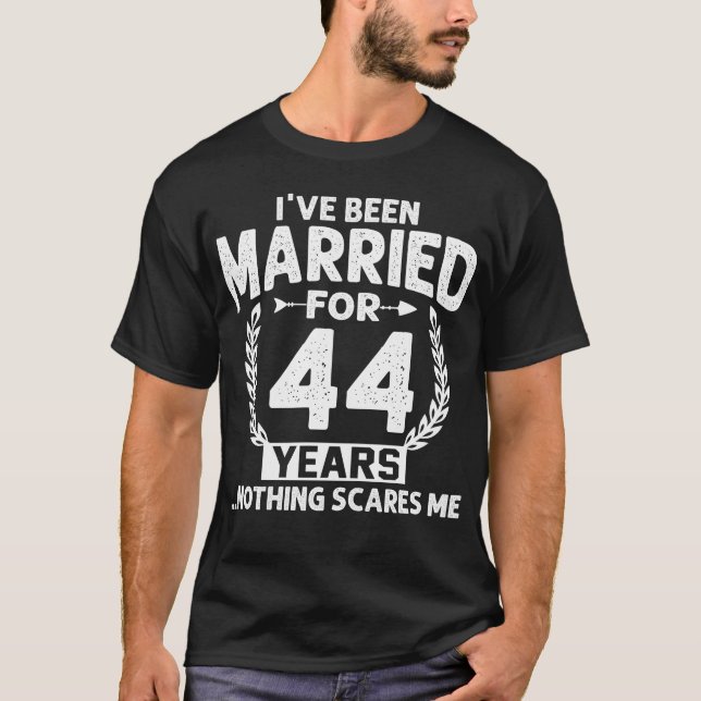 44. Jubiläum war ich Verheiratet 44 Jahre T-Shirt (Vorderseite)