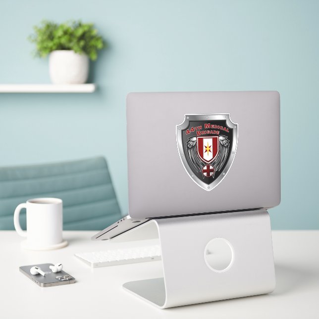 44. Medizinische Brigade Im Flugzeug Aufkleber (Laptop auf Schreibtisch)