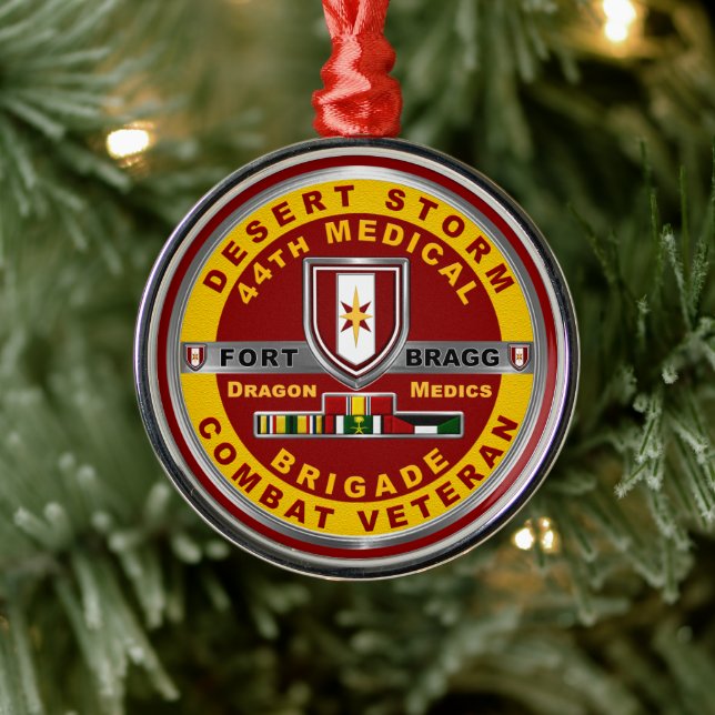 44. Medizinische Brigade Wüste Sturm Veteran Ornament Aus Metall (Baum)