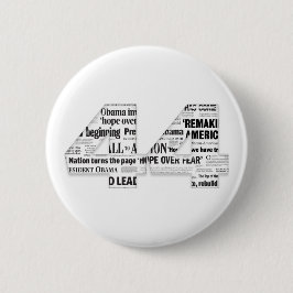 44: Obama-Einweihungs-Schlagzeilen-Collagen-Knopf Button