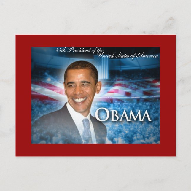 44. Präsident OBAMA Postkarte (Vorderseite)