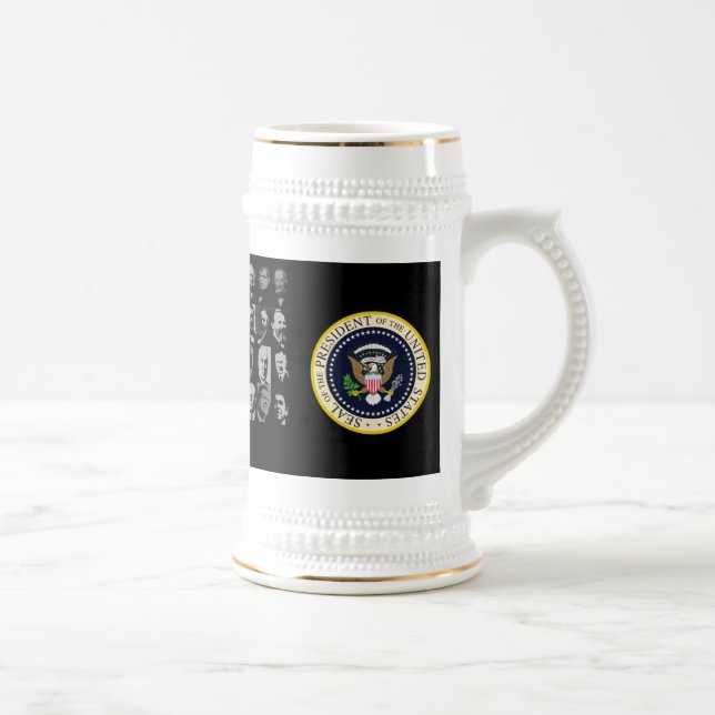 44 Präsidenten Stein Bierglas (Rechts)