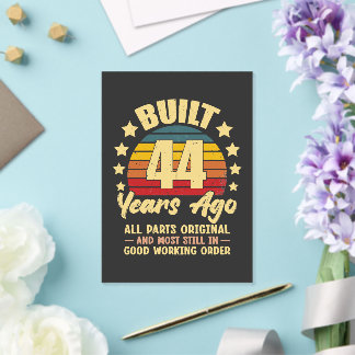 44 Years Ago All Parts Original 44th Birthday  Acryleinladungen