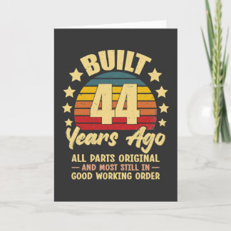 44 Years Ago All Parts Original 44th Birthday  Einladung