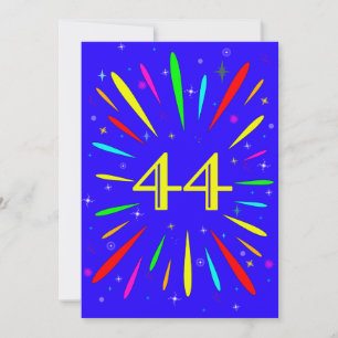 44e anniversaire Fête Invitation Explosion