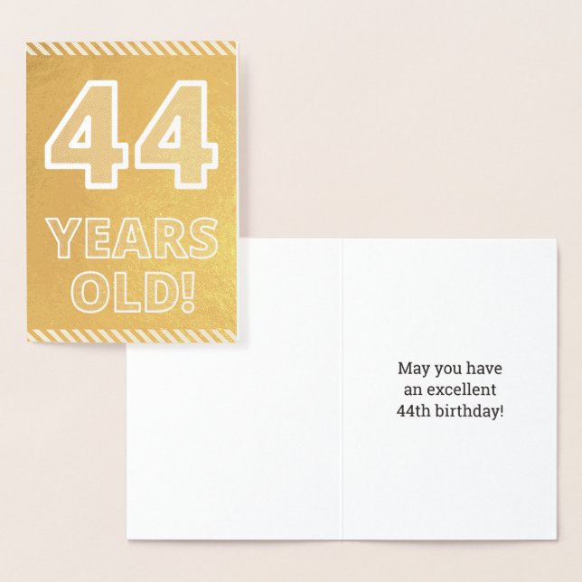 44ème anniversaire : audacieux "44 ans !" Carte Go (Affichage)
