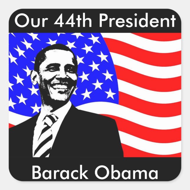 44ème Président, Barack Obama et Stickers Drapeau (Devant)