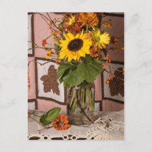 4531 Herbst Blumenkarte Postkarte