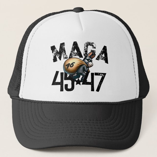 45 | 46 STOLEN | 47 Trump 2024 Truckerkappe (Vorderseite)