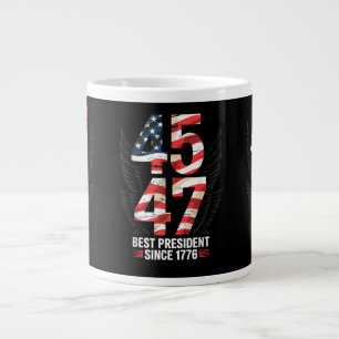 45 47 Bester Präsident seit 1776 Patriotisch Jumbo-Tasse