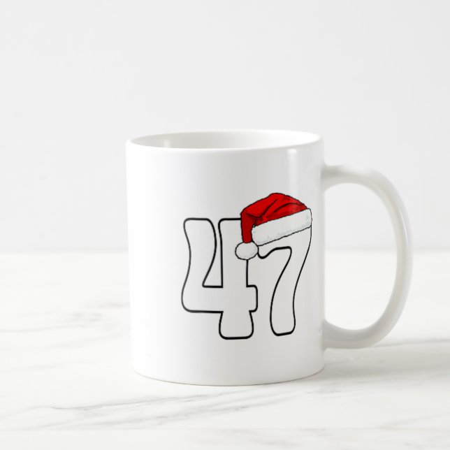 45 47 Donald Trump 2024 American Flag Weihnachtsma Kaffeetasse (Rechts)