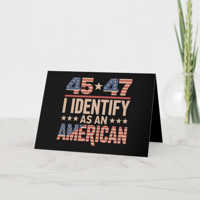 45 47 Ich bezeichne mich als amerikanischen Trump- Dankeskarte (Vorderseite)