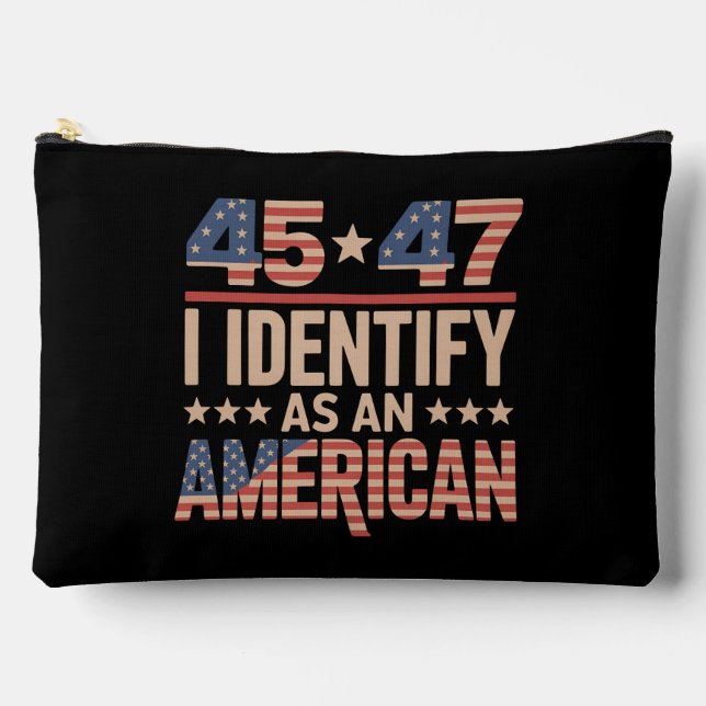 45 47 Ich bezeichne mich als amerikanischen Trump- Zubehörtasche (Vorderseite)