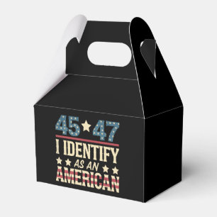 45 47 Ich identifiziere mich als amerikanische Fla Geschenkschachtel