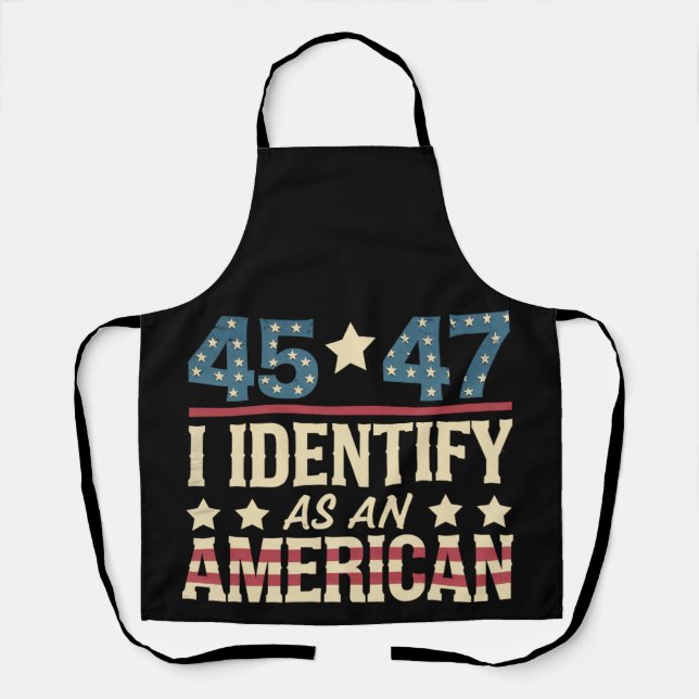 45 47 Ich identifiziere mich als amerikanische Fla Schürze (Vorderseite)