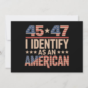45 47 Ich identifiziere mich als amerikanischer Tr Einladung