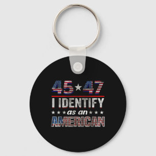 45 47 Ich identifiziere mich als amerikanisches T- Schlüsselanhänger
