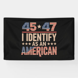 45 47 Ich identifiziere mich als ein amerikanische Banner