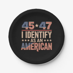 45 47 Ich identifiziere mich als ein amerikanische Pappteller