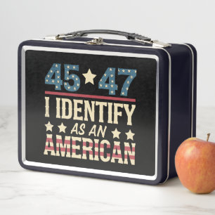 45 47 Ich identifiziere mich als eine amerikanisch Metall Brotdose
