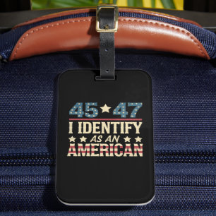 45 47 Ich identifiziere mich als eine US-Flagge Tr Gepäckanhänger