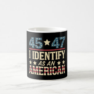 45 47 Ich identifiziere mich als eine US-Flagge Tr Kaffeetasse