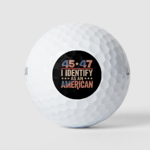 45 47 Ich identifiziere mich als Trump Präsident A Golfball