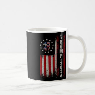 45 47 Trump 2024 Amerikanische Flagge Kaffeetasse