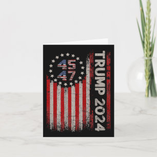 45 47 Trump 2024 Amerikanische Flagge Karte