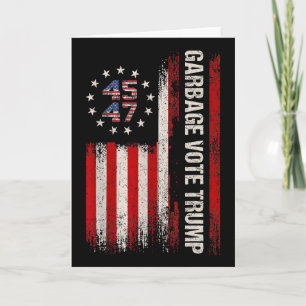 45 47 Trump 2024 Wahl Amerikanische Flagge Garge W Karte