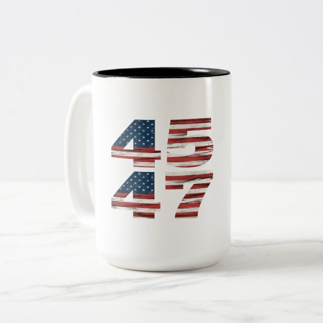 **45 47 Trump 2024* Zweifarbige Tasse (Vorderseite Links)