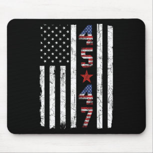 45 47 Trump Präsident Amtseinführung USA Retro Tru Mousepad