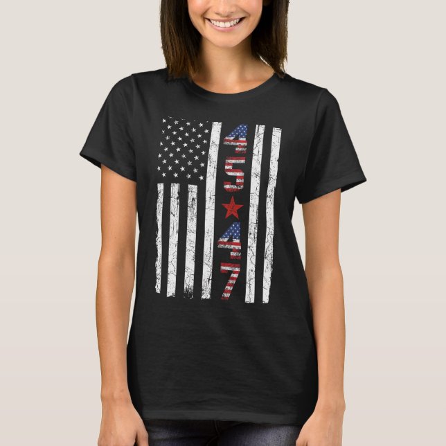 45 47 Trump Präsident Amtseinführung USA Retro Tru T-Shirt (Vorderseite)
