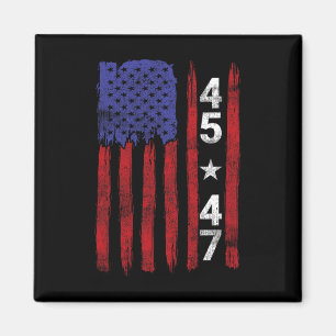 45 47 Trump Präsidentschaftswahl 2024 Patriotic U Magnet
