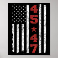 45 47 Trump Vintag US-Flagge 2025 Präsident Electi