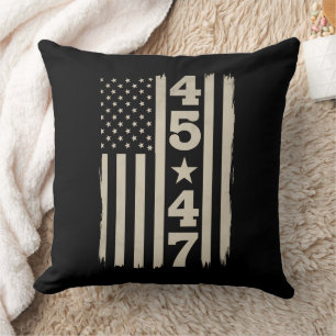 45 47 Trump Vintag USA Flag 47. Präsident Kissen