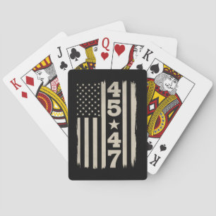 45 47 Trump Vintag USA Flag 47. Präsident Spielkarten