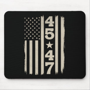 45 47 Trump Vintage USA-Flagge 47. Präsident Mousepad