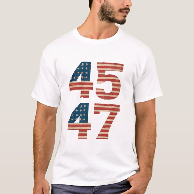 45 47 US-Flagge T-Shirt (Vorderseite)