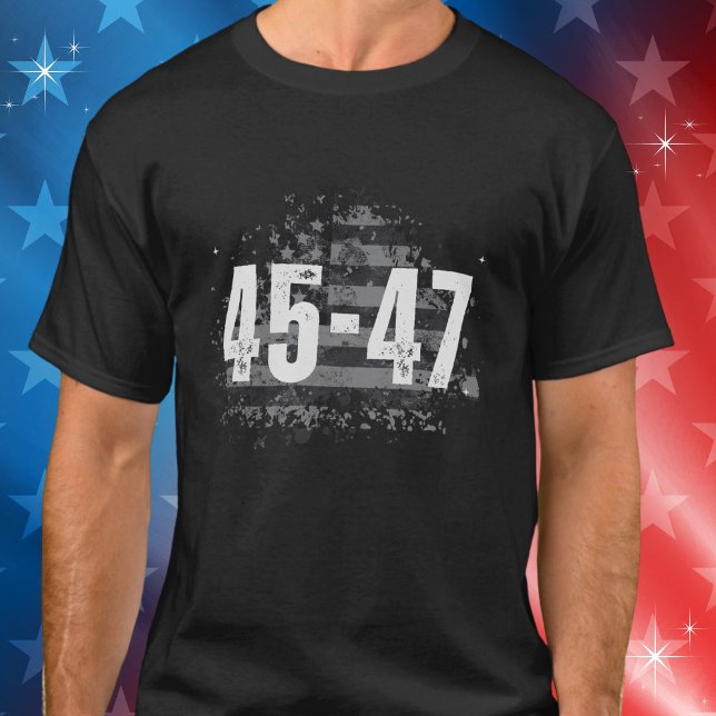 45-47 US-Präsident Patriotische amerikanische Flag T-Shirt (Available in multiple styles, colors, sizes. )