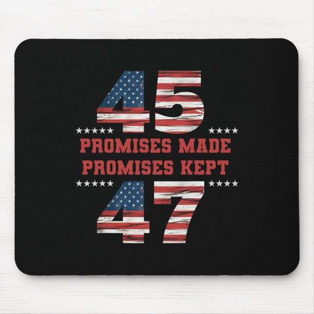 45 47 Versprechen Behalten Präsident Trump Mousepad (Vorne)