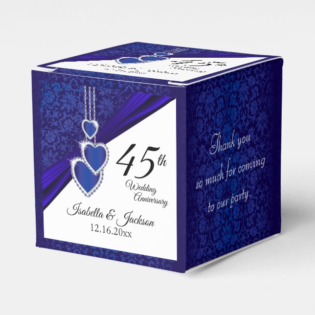 45./65. Saphire Hochzeitsszenario Geschenkschachtel (Vorderseite)