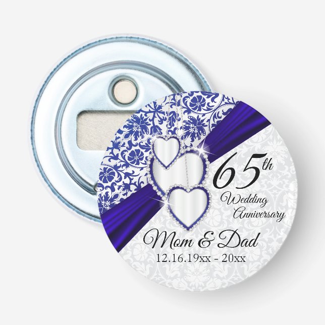 45./65. Sapphire Blue Wedding Anniversary Flaschenöffner (Vorderseite)